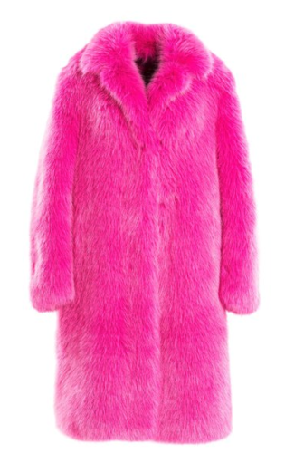 Hot Pink Faux Fur Coats