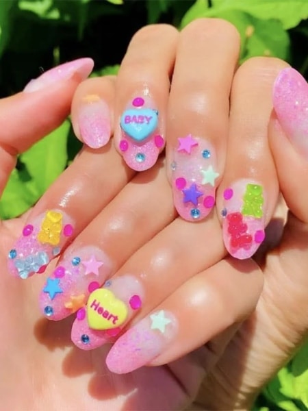 Kidcore Nail Art Acrylic Nail Ideas Britneytokyo Copy