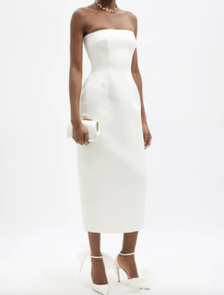 Leila Faille Sheath Strapless Dress