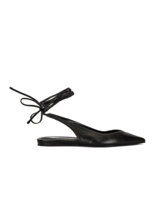 Lace Up Black Flats