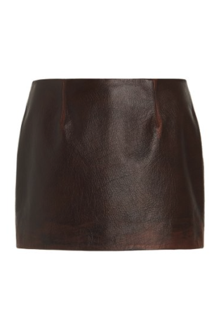Leather Low Rise Mini Skirt