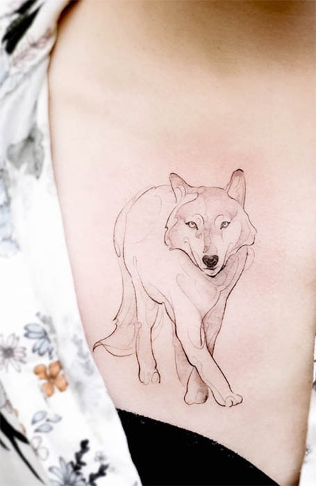 Lone Wolf Tattoo Women