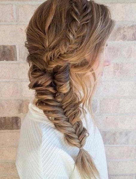 Long Fishtail Braids