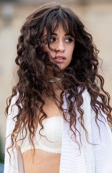 Long Perm With Wispy Bangs