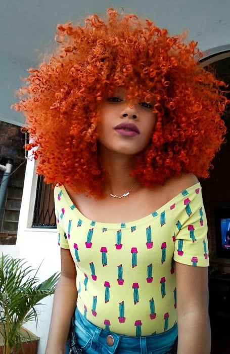 Natural Hair With Bright Colors