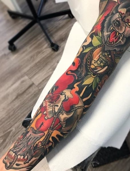 Neo Traditional Forearm Tattoo