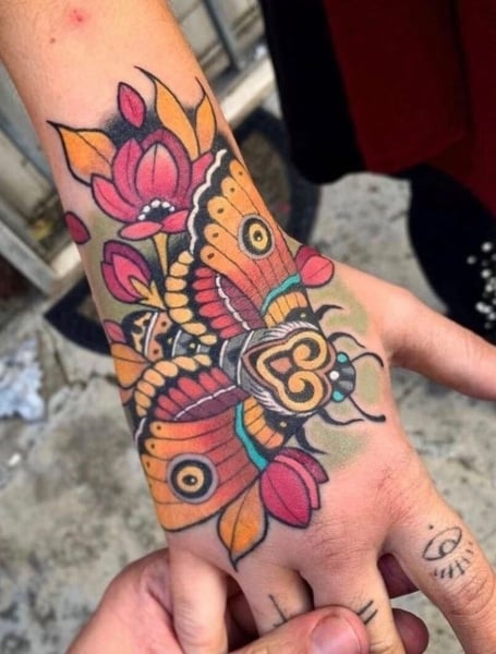 Neo Traditional Hand Tattoo