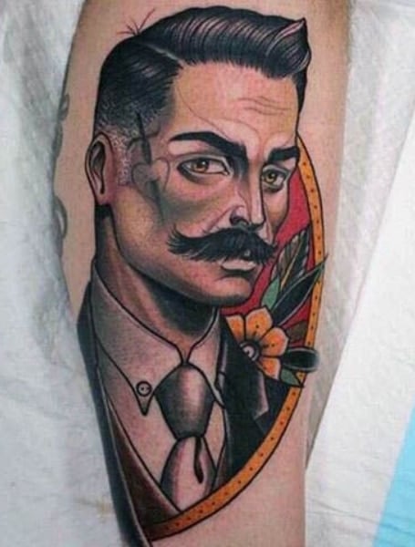 Neo Traditional Portrait Tattoo1