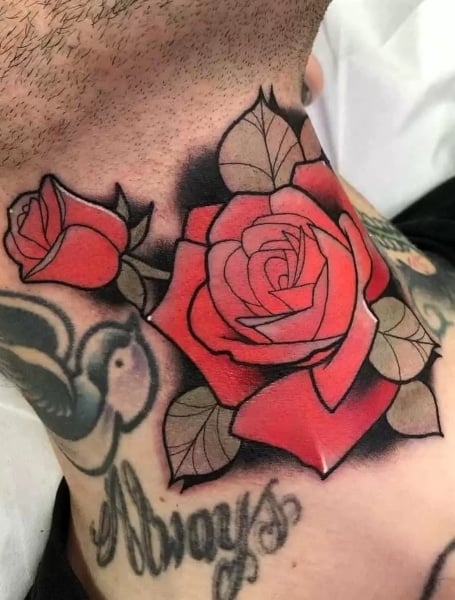 80 Neotraditional Rose Tattoo Ideas