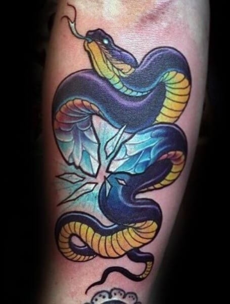 Neo Traditional Snake Tattoo1