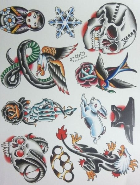 Neo Traditional Tattoo Flash