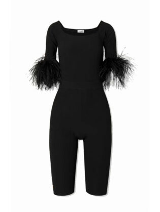 Ostrich Feather Bodysuit