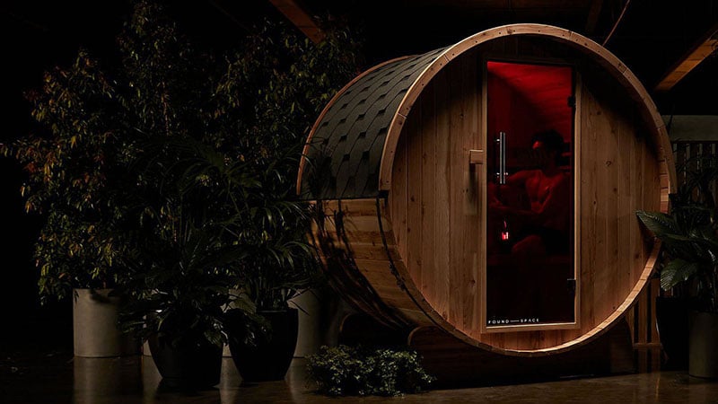 Outdoor Barrel Found Space Infrared Sauna