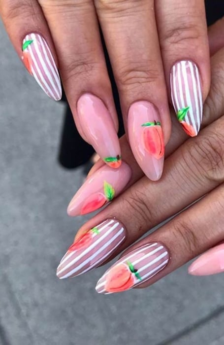 Peach Nail Art