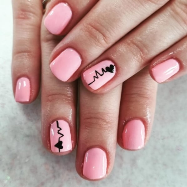 Pink Lifeline Inspired Manicure Nail Junkie89