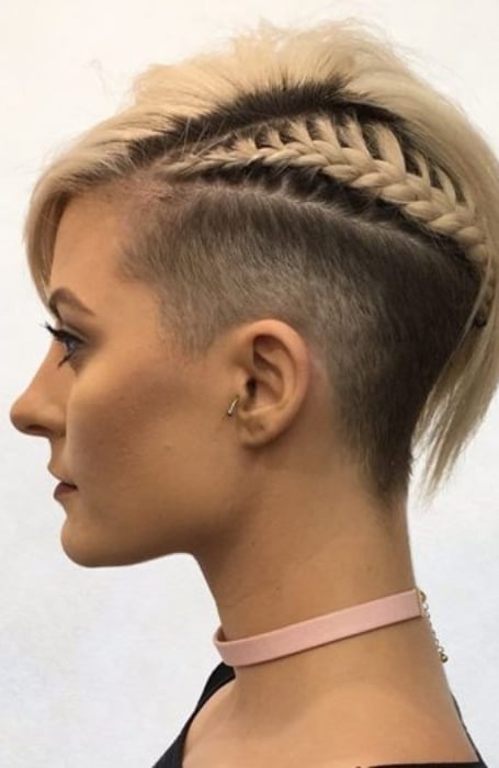 Pixie Cut With Side Braids