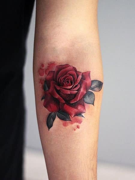 Red Rose Tattoo Men