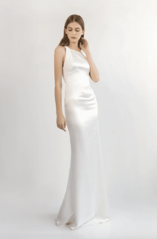 Satin Wedding Dress Ria. Sexy Wedding Dress Sheath | Etsy Australia