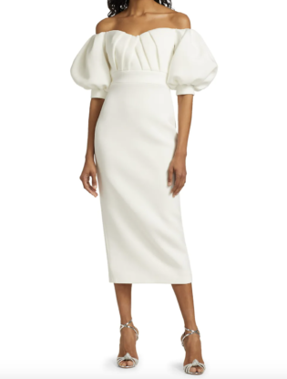 Scuba Off The Shoulder Dress