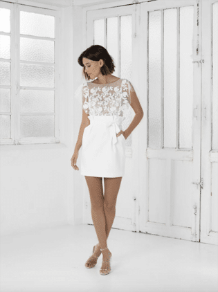 Short Wedding Dress White Wedding Dress Lace Bridal Dress | Etsy Australia