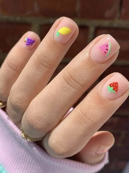 Simple Fruity Nails