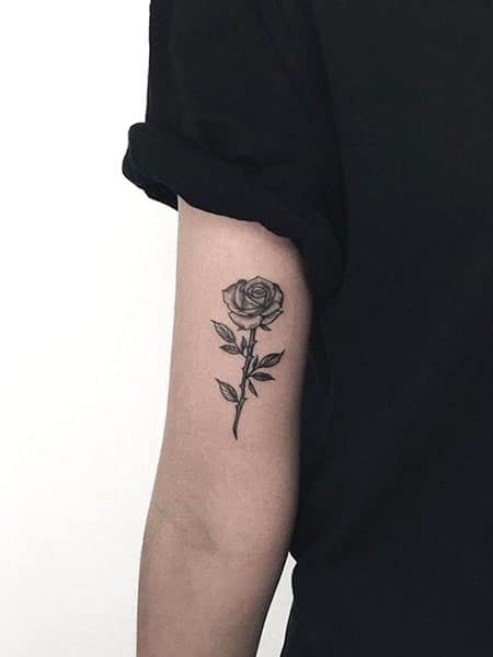 Small Rose Tattoo Men
