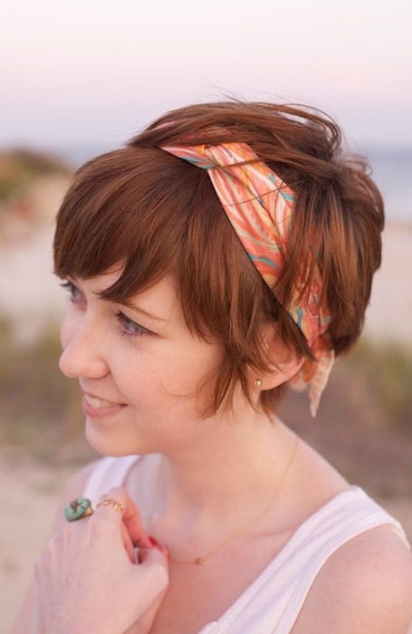 Stylish Headband On Pixie Cut