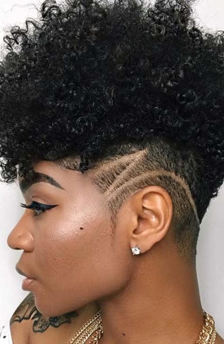 Shaved Mohawk Hairstyles For Black Women