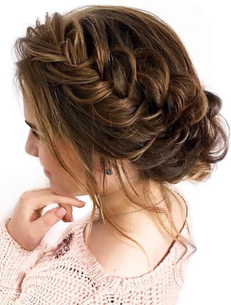 Updo With French Braids