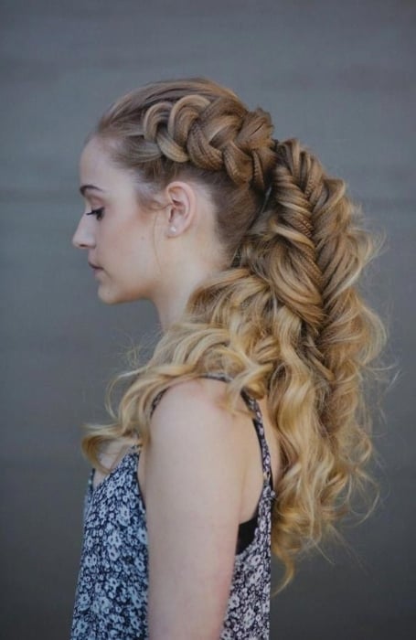 Viking Braids And Subtle Perm Hairstyle
