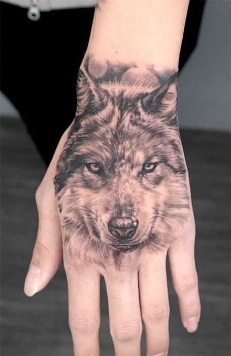Wolf Hand Tattoo Women