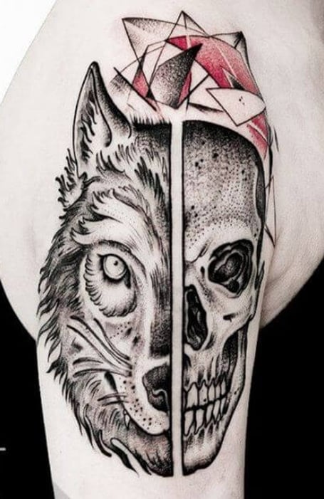 Wolf Skull Tattoo