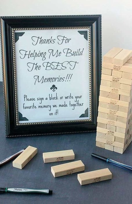 Jenga Graduation Guest Book