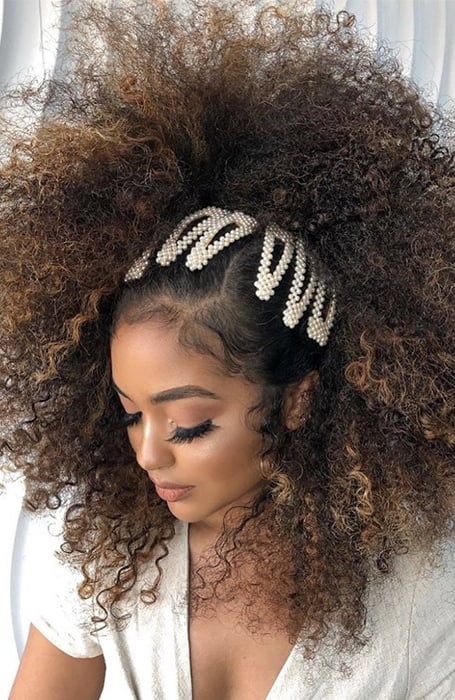 Natural Hair With Accessory