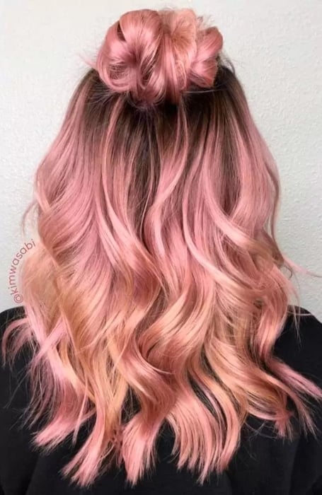 Pink Strawberry Blonde Hair