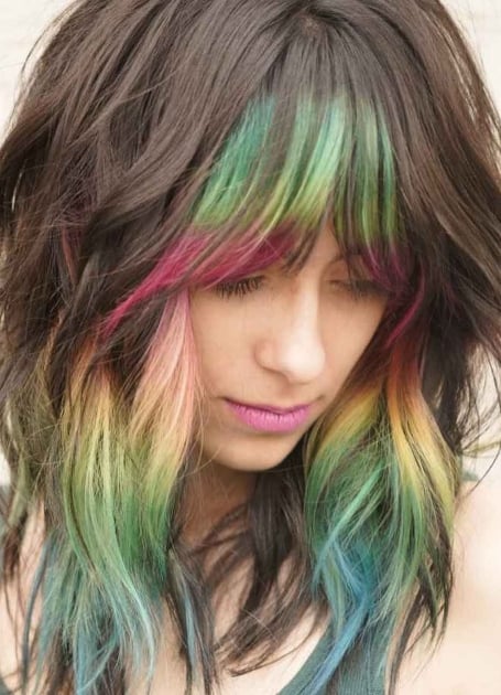 Rainbow Shag Haircut