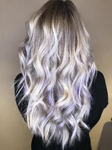 Ash Blonde With Lilac Hair