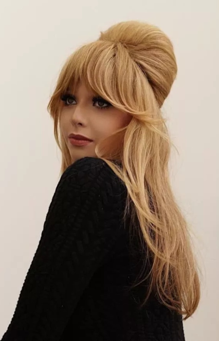 Bangs Hairstyles Half Up Half Down