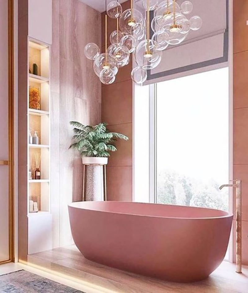 Bathroom With Pink Elements