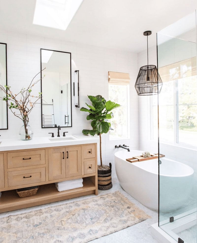 Bathroom With Wooden Elements Copy