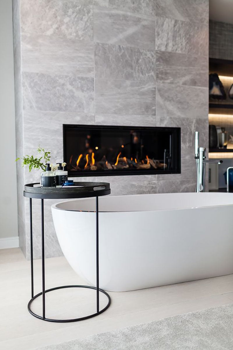 Bathroom With A Fireplace