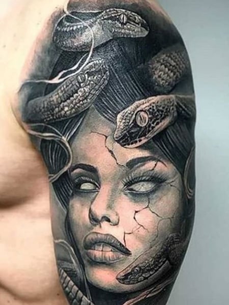 Beautiful Medusa Tattoo