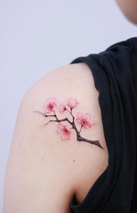 70 Beautiful Cherry Blossom Tattoo Designs & Meaning