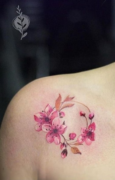 Cherry Blossom Circle Tattoos1