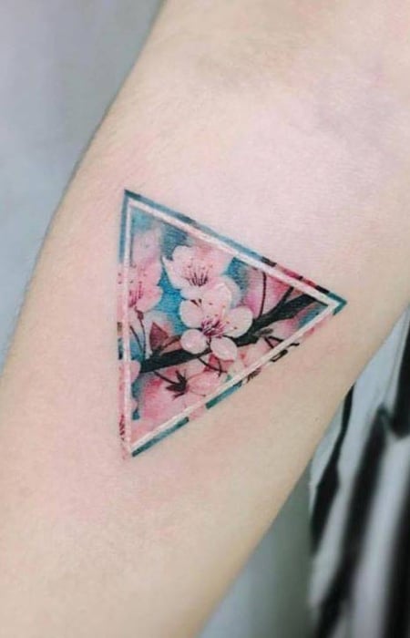 Cherry Blossom Forearm Tattoo