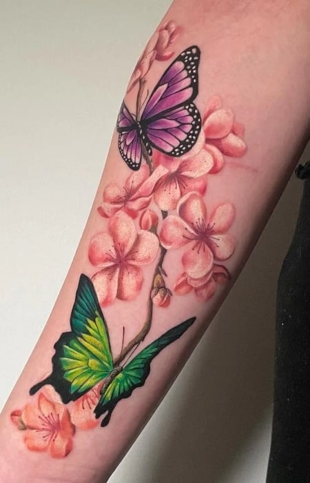 70 Beautiful Cherry Blossom Tattoo Designs & Meaning