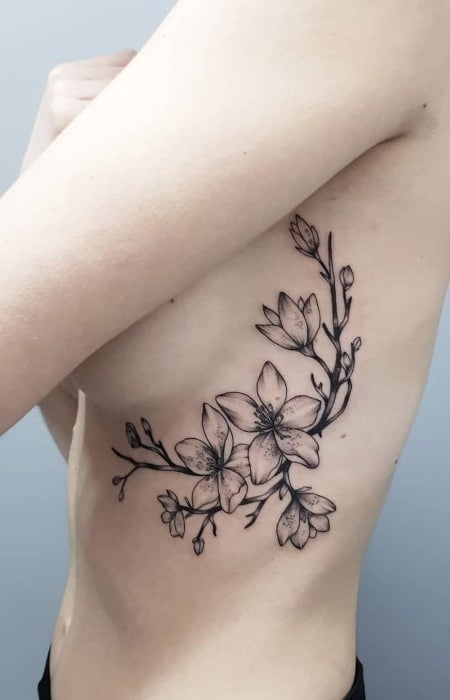 Cherry Blossom Rib Tattoo1 (1)