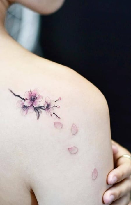 Discover 81+ cherry blossom and rose tattoo latest - vova.edu.vn