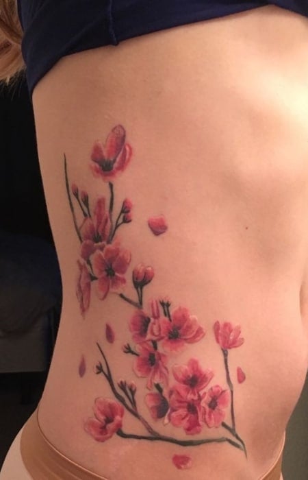 Cherry Blossom Side Tattoo1