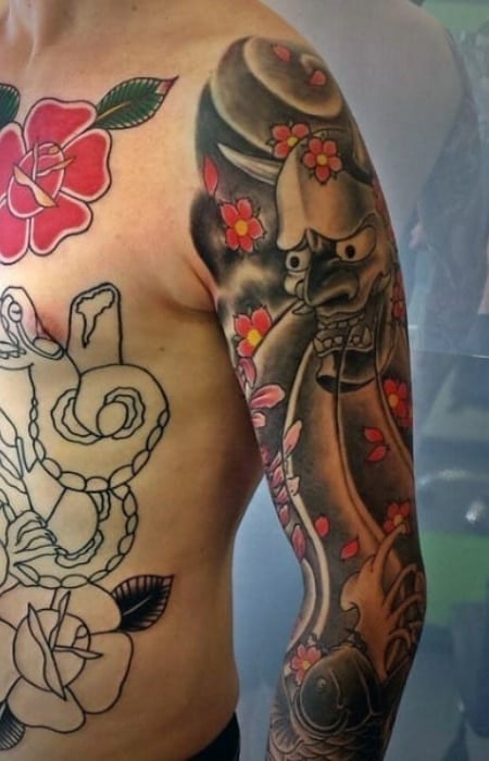 Cherry Blossom Tattoo For Men1